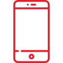 Red mobile-phone icon